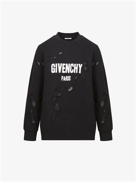 givenchy destroyed|GIVENCHY PARIS destroyed sweatshirt.